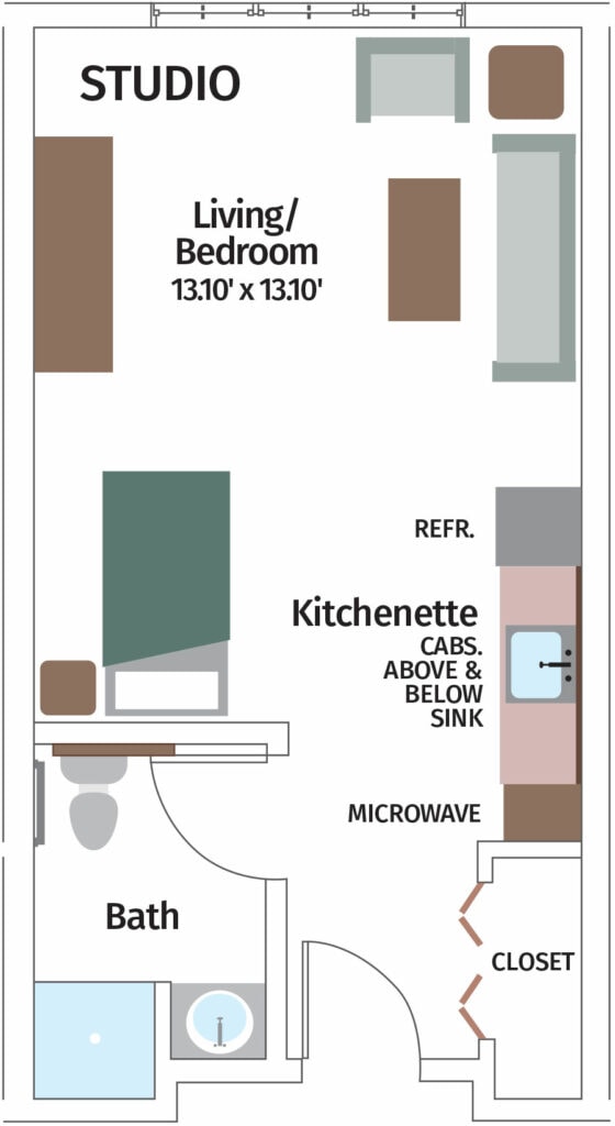 Village Apartment Floorplan Studio